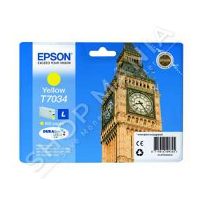 EPSON - KARTUÇË ME BOJË NGJYRË E VERDHË C13T70344010 T7034 RRETH 800 FAQE