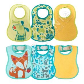 CHICCO - SET GUSHORE 3COPE/+6MUAJSH "WEANING BIB NEUTRAL" - 8058664086788