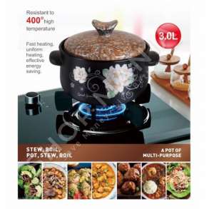 SONIFER - TENXHERE QERAMIKE ME KAPAK - 3 L