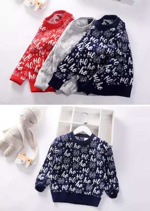 PULOVER FESTIVE PER FEMIJE - KDSH-63