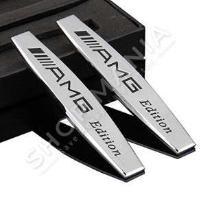 STICKERS ME LOGO MERCEDEZ BENZ AMG "METAL SIDE"