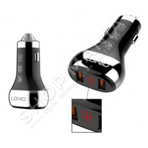 LDNIO - KARIKUES MAKINE QC3.0 USB 36W "USB CAR CHARGER LDNIO 2XUSB PORTS QC3.0 LED DISPLAY MICRO CABLE" - 6933138618028