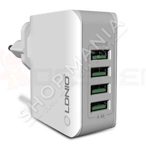 LDNIO - KARIKUES MULTIFUNKSIONAL ME 4 PORTA 22W "USB CHARGER LDNIO 4 PORTS 5V/4.4A 22W" -  6933138644034