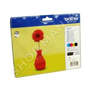 BROTHER - MULTIPACK NGJYRË E ZEZË/NGJYRË E KALTËR/NGJYRË MAGENTA/NGJYRË E VERDHË LC121VALBPDR LC-121 DERI NË 300 FAQE 4 KARTUÇA ME BOJË LC121: BK+C+M+Y