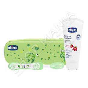 CHICCO - SET PER PASTRIMIN E DHEMBEVE +12MUAJSH "ALWAYS SMILING SET NO FLUORINE GREEN" - 8058664022649