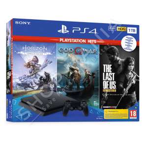 SONY - PS4 1TB SLIM + GOD OF WAR/HORIZON ZERO DOWN/THE LAST OF US(REMASTERED)