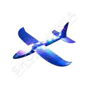 COMIC AND ONLINE GAMES - AEROPLAN LODER BLU ME DRITE 48CM "HAND THROWING AIRPLANE TOY BLUE WITH LIGHT" - 8605042601462