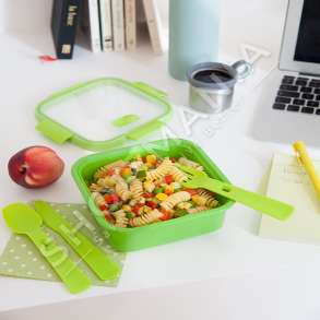 CURVER - TAS ME VAKUM 0.9L & SET SERVIRJE USHQIMI "SMART TO GO GREEN" - 3253920949004