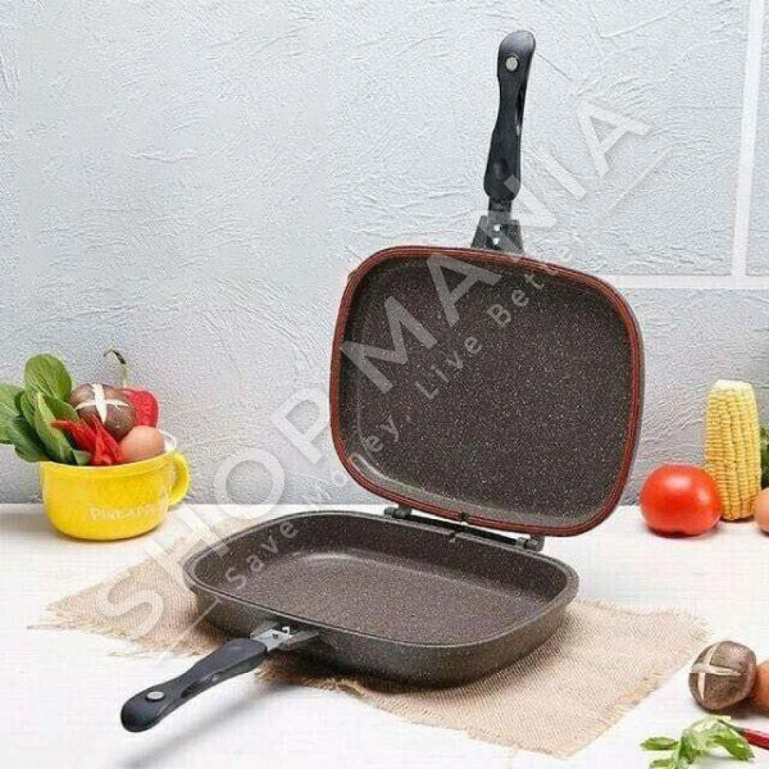 TIGAN I DYFISHTE ME VESHJE GRANITI "DOUBLE GRILL PAN"
