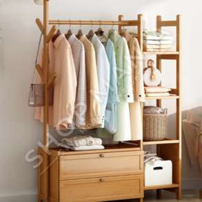 DOLLAP MULTIFUNKSIONAL PREJ DRU BAMBUJE 100X30X138CM "BAMBOO OPEN WARDROBE"