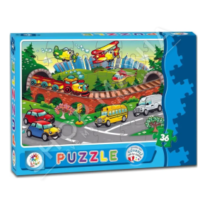 LAÇO - PUZZLE 36PJESE/+3VJEC "AMAZEUS LC7141 LACO VEHICLES 36 PIECE PUZZLE" - LC7141