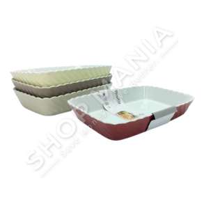 SET ME 3 TAVA PORCELANI DREJTKENDORE 27.7X20X5CM - 8015361877699