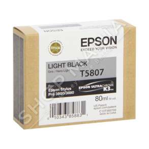 EPSON - KARTUÇË ME BOJË NGJYRË E ZEZË (E HAPUR) C13T580700 T5807 80ML