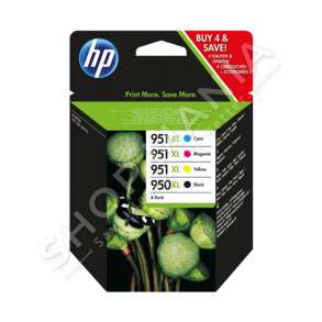 HP - MULTIPACK NGJYRË E ZEZË / NGJYRË E KALTËR / NGJYRË MAGENTA / NGJYRË E VERDHË C2P43AE 950 XL / 951 XL 1X KARTUÇË ME BOJË HP 950XL + 3X KARTUÇA HP 951XL: C +M +G