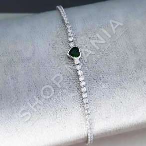 BYZYLYK ARGJEND ME GUR ZIRKON "DIZAJN ZEMRE"