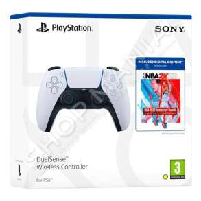SONY - LEVE WIRELESS PER PS5 + LOJE PER PS5: NBA 2K22 VOUCHER "CONTROLLER PS5 DUALSENSE WIRELESS WHITE NBA 2K22 VOUCHER" - 711719726296