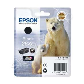 EPSON - KARTUÇË ME BOJË NGJYRË E ZEZË C13T26214010 T2621 RRETH 500 FAQE 12.1ML KARTUÇA ME BOJË XL