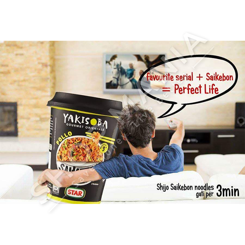 STAR - NOODLES ME BRODO MISH PULE "YAKISOBA" - 93G