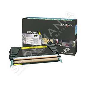 LEXMARK -  ORIGJINALE TONER NGJYRË E VERDHË C734A1YG RRETH 6000 FAQE I RIPËRDORSHËM