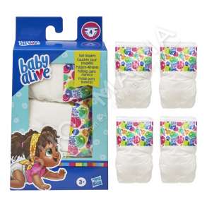 HASBRO - SET ME 4 PELENA KUKULLASH +3VJEC "SET BABY ALIVE DOLL DIAPERS" -  5010993662142
