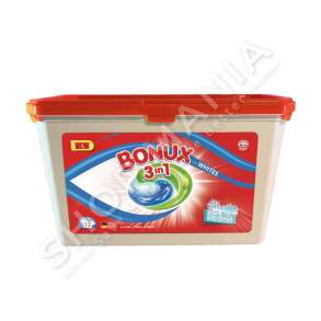 BONUX - DETERGJENT KAPSULA 3 NE 1 PER RROBA TE BARDHA "POLAR ICE FRESH" - 12 LARJE