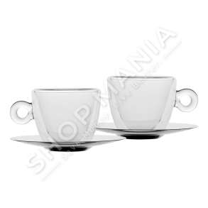 LUIGI BORMIOLI - SET 2 FILXHANE CAJI & 2 PJATA 300ML - 32622017135
