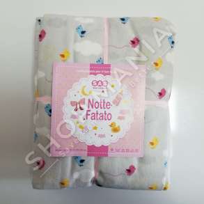 SET ME CARCAF & KELLEF PER JASTEK GRI PER FEMIJE "NOTTE FATATO" - 120X160CM/45X60CM