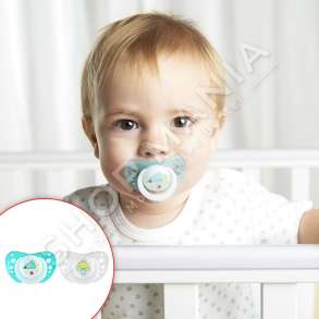 CHICCO - BIBERON FALLCO SILIKONI ME KUTI MBAJTESE "PHYSIO AIR NIGHT" - 2 COPE, +12 MUAJ