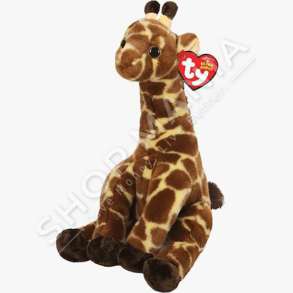 TY ATTIC TREASURES - GJIRAFE PREJ PELLUSHI "BEANIE BABIES GAVIN GIRAFFE" - 15 CM