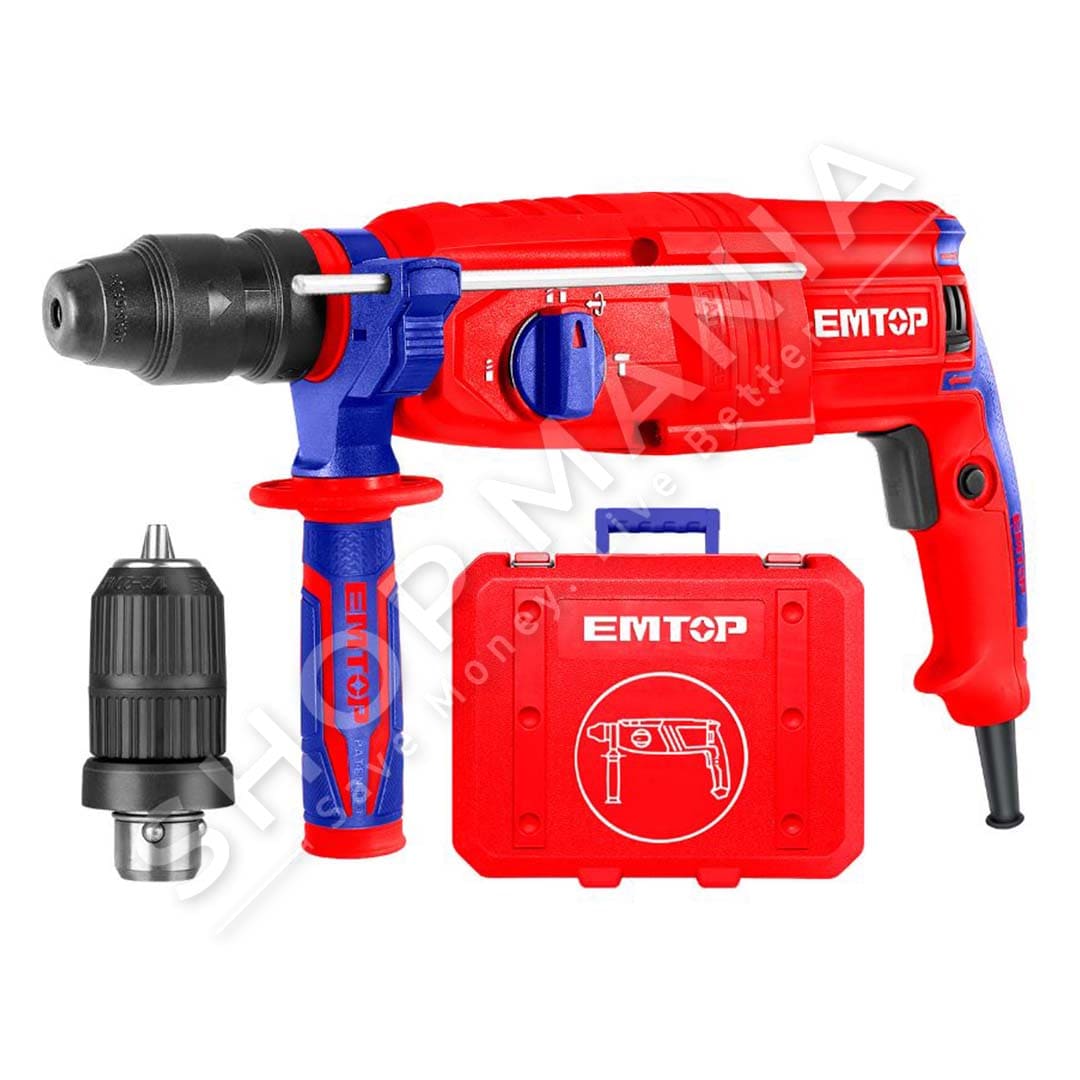 EMTOP - MATRAPIK SDS-PLUS 800W/2.8J +2 MANDRINO & 5 AKSESORE - ERHRL802