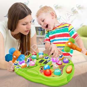 JZL - LOJE EDUKATIVE & ARGETUESE ME DRITA & MUZIKE +3VJEC "A MOLE GAME WHACK A DINOSAUR GAME TOY FOR TODDLER, INTERACTIVE EDUCATIONAL TOY WITH SOUND & LIGHT"