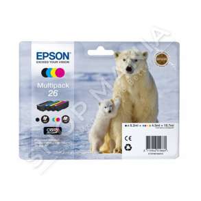 EPSON - MULTIPACK NGJYRË E ZEZË / NGJYRË E KALTËR / NGJYRË MAGENTA / NGJYRË E VERDHË C13T26164010 T2616 4 KARTUÇA ME BOJË: T2601 + T2612 + T2613 + T2614