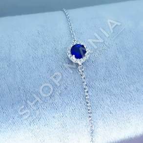 BYZYLYK ARGJEND ME GUR ZIRKONI BLU - DHA-BL2-253