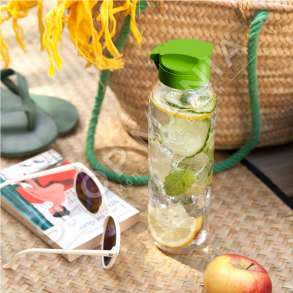 CURVER - SHISHE PER LENGJE 750ML "TO GO DOTS TRANSPARENT & GREEN" - 3253920028112