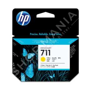HP - KARTUÇË ME BOJË NGJYRË E VERDHË CZ136A 711 3-PACK 29 ML