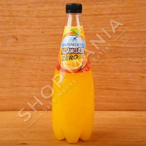 SAN BENEDETTO - PIJE FRESKUESE E GAZUAR ME PORTOKALL & PA SHEQER "ARANCIATA ZERO" - 750ML