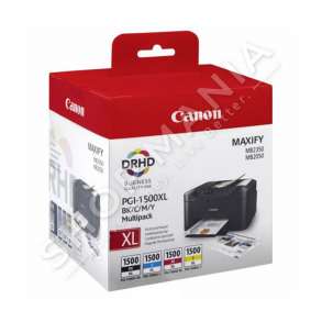 CANON - MULTIPACK NGJYRË E ZEZË/NGJYRË E KALTËR/NGJYRË MAGENTA/NGJYRË E VERDHË PGI-1500 XL MULTI 9182B004 4 KARTUÇA ME BOJË PGI-1500 XL: BK+C+M+Y