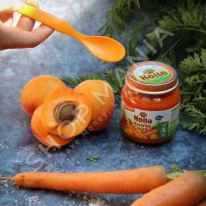 HOLLE - PURE KAROTASH "TE HOMOGJENIZUARA - ORGANIC" - 125G, +4 MUAJ