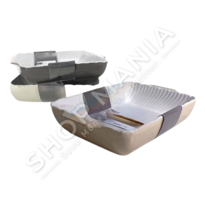 SET ME 3 TAVA PORCELANI DREJTKENDORE ME DOREZE 32X22X6.5CM -  8015361079161