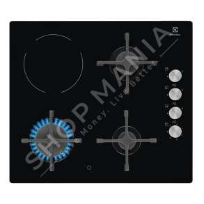 ELECTROLUX - PIANURE ME 3 VATRA GAZI + 1 ELEKTRIKE 5800W+1800W/60CM - EGE6182NOK
