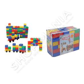PILSAN - FORMUESE 43 COPE/+3VJEC "BRICK BLOCK AND CAR SET 43 PIECES-CAR SET" -  03-251