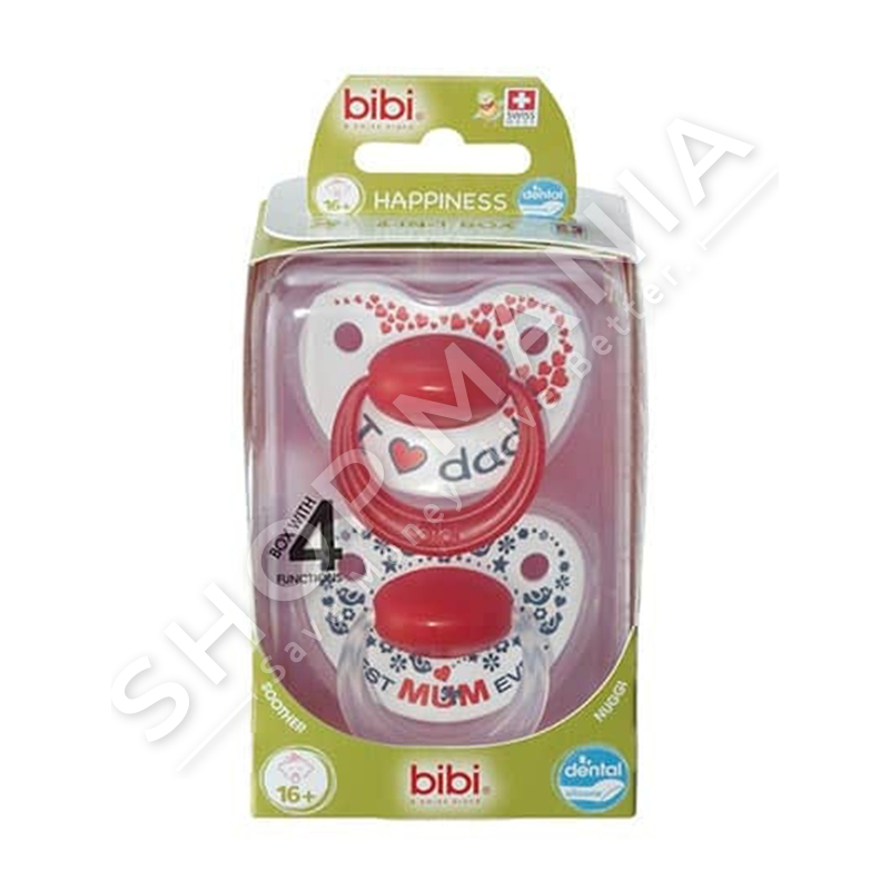 BIBI - BIBERON FALLCO SILIKONI DENTAL "I LOVE DAD/BEST MUM EVER - DUO PREMIUM" +16 MUAJ