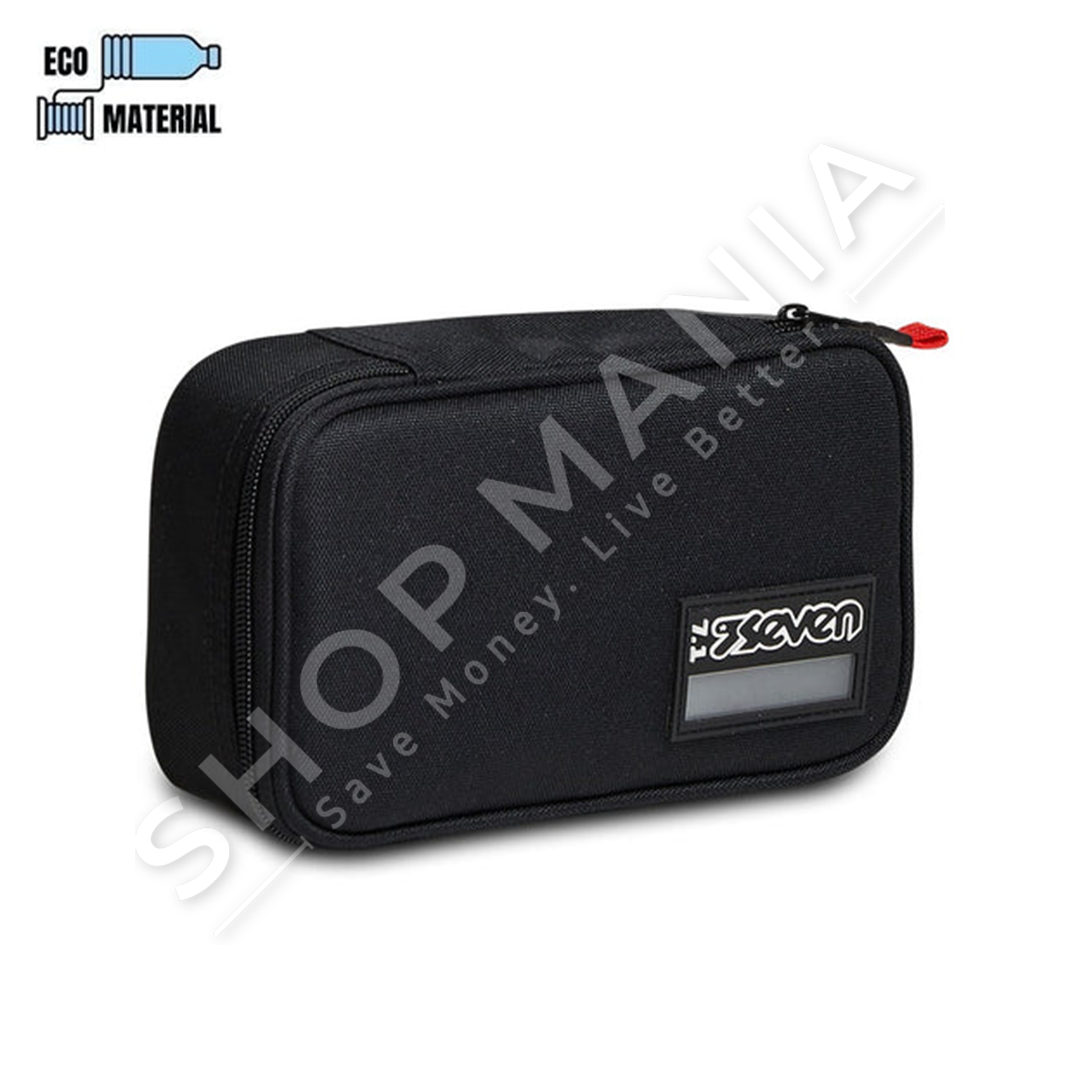 SEVEN - PORTOFOL SHKOLLE ME MJETE & 1 ZINXHIR "FREETHINK QUICK CASE UNISEX BLACK"
