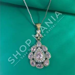 VARESE ARGJEND ME GUR ZIRKONI ROZE "FORME PIKE LOTI"