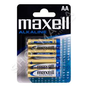 MAXELL - BATERI ALKALINE AA 1.5V 4COPE "ALKALINE BLISTER PACK BOX 12 16376" - 4902580163761