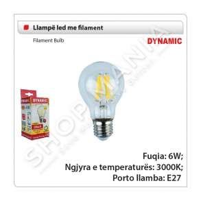 DYNAMIC  -  LLAMPE LED FILAMENT 6W E273000K