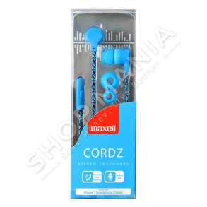 MAXELL - KUFJE "EARPHONE MAXELL CORDZ BLUE MIC 77489" - 4902580774899