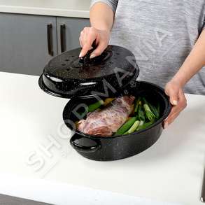 NAVA - TAVE OVALE ME KAPAK "VESHJE SMALTI"  - 8.5X36X26CM