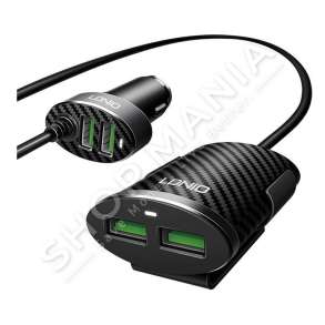 LDNIO - KARIKUES MAKINE 4XUSB 5.1A 25.5W "USB CAR CHARGER LDNIO 4XUSB PORTS 5V/5.1A 25.5W BLACK" - 6933138615027