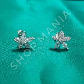 VATHE ARGJENDI ME GURE TE VEGJEL ZIRKONI "DIZAJN LULE"